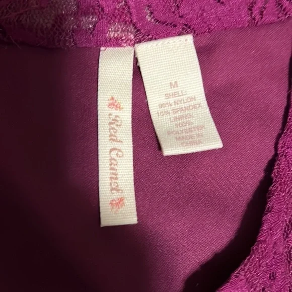 Red Camel Grape Square Neck Midi Lace Size M - Picture 11 of 11